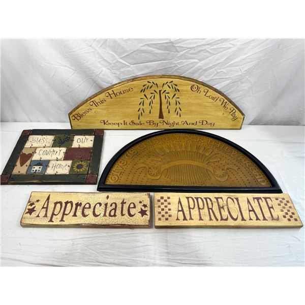 Metal and Wood Signs