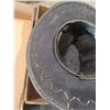 Image 3 : BLACK LEATHER COWBOY HAT MEDIUM