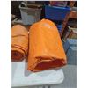 Image 4 : THREE ASSORTED ORANGE TARPS