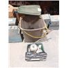 Image 1 : LARGE PLASTC TOTE THAT CAN BE USED AS A CAMP SHOWER AND HAS CAMPING ACCESSORIES