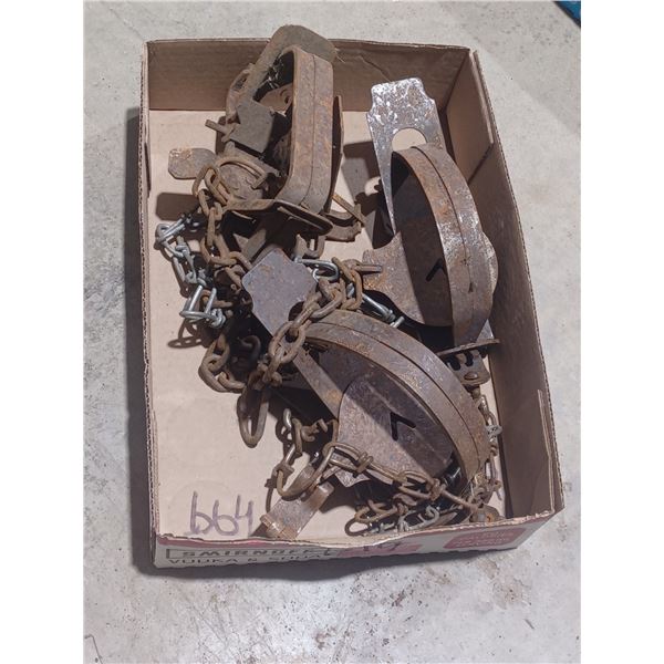 BOX OF THREE LARGE TRAPS