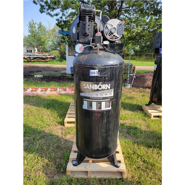 Sanborn 60-gal Air comp., 220 Volt, as is