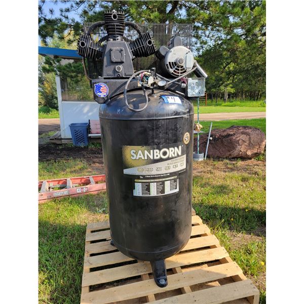 Sanborn 80-gal Air comp., 220 Volt, as is