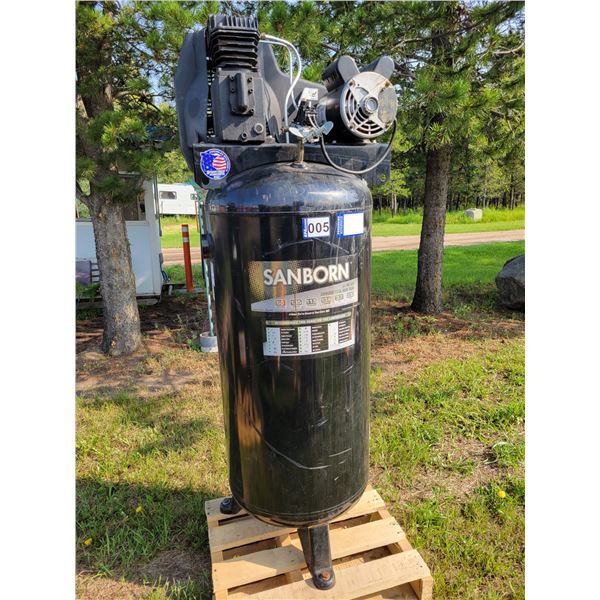Sanborn 60-gal Air comp., 220 Volt, as is
