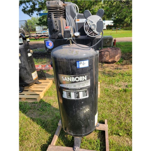 Sanborn 60-gal Air comp., 220 Volt, as is