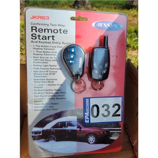Jenson remote car starter
