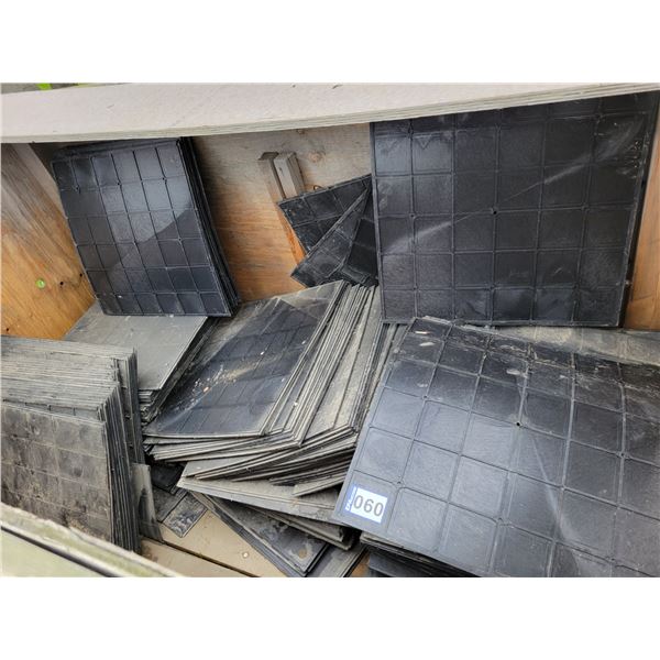 Approx. 200- 23" x 23" plastic flooring matts (Crate does not go)