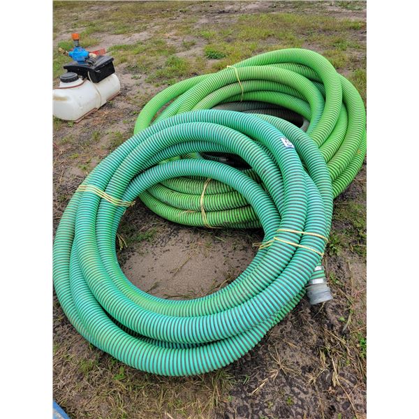 4- Rolls of 3 1/2" hose c/w camlocks