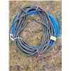 Image 1 : Approx. 100 ft roll of 4-strand elec. Cord & blue plastic hose