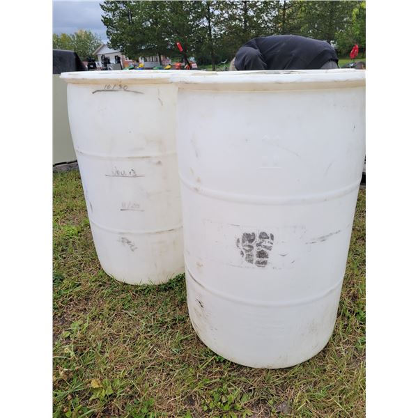 (So much each x 2) 2- White 45-gal drums