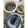 Image 3 : 7- Pails of misc. bolts, screws, fittings, wire, rope etc..