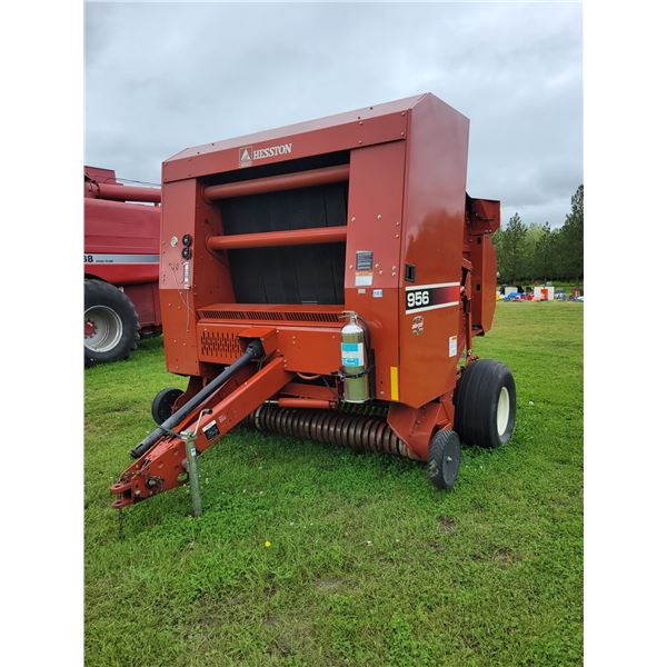 Hesston 956 Autocycle Rd Baler, SN. HR25147, Twine & Net. Wrap 9121 Bales, 1000 PTO & monitor (Shedd