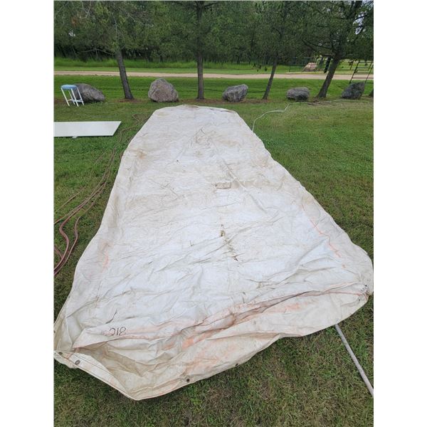 Big White Tarp, Approx. 10 1/2 ft x 27 ft