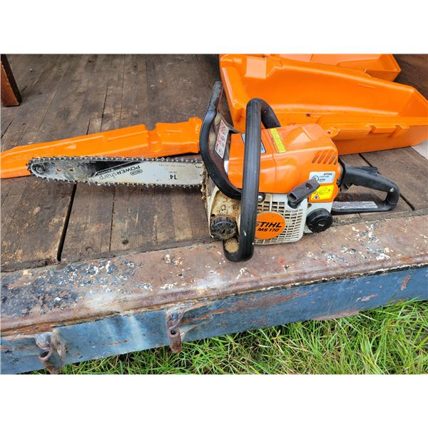Stihl MS 170 chain saw & case