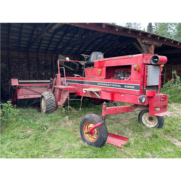 SELLING OFF SITE: IHC 4000, 16.5' Swather, NO cab, gas engine, 12.5Lx20 tires, SN. 1310000C000723, H