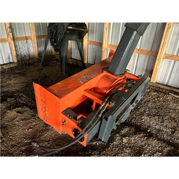 SELLING OFF SITE: Turco snow blower, fits skid steer, 60" width. For more info PH Mel (780) 446-8197