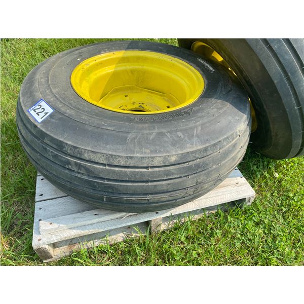 (So much each x 2) 2- 12.5L-16 Tires c/w 6-hole double rim, one is weather cracked