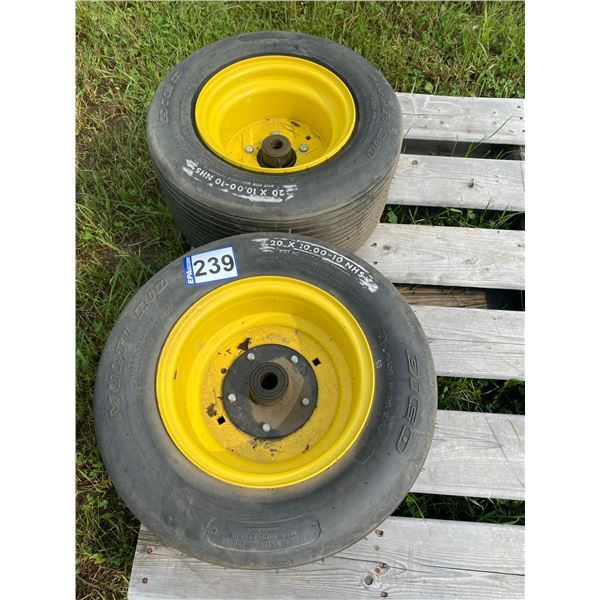 (So much each x 2) 20x10.00-10 NHS, 5-hole tires & rims
