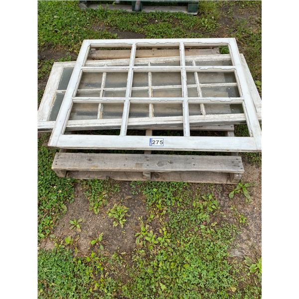 2- Old windows, 76" x 25"