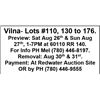 Image 1 : Vilna- Lots #110, 130 to 176.  Excluding Lot #174- Which is at the Redwater site