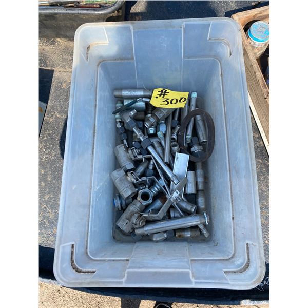 Container of stainless fittings