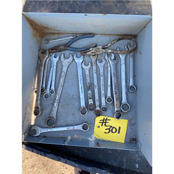 Misc. comb. wrenches & 2- pliers
