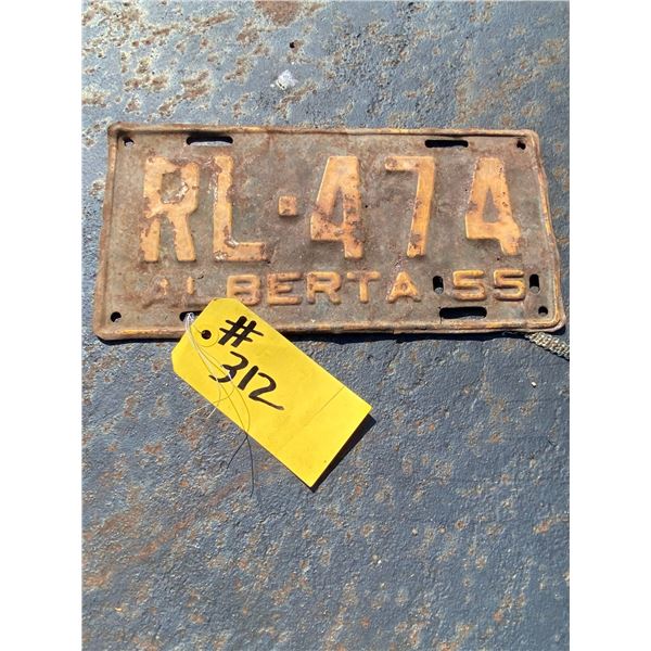 1955 License plate
