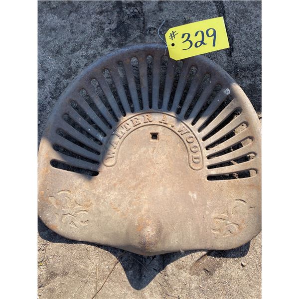 Walter Woods implement seat