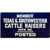 Image 1 : Large Texas Cattle Raisers' Porcelain Sign
