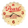 Image 1 : Pearl Beer Bottle Cap Advertising Clock