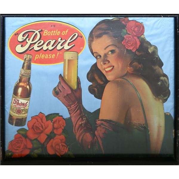 Pearl Beer Die Cut Theadgill's Austin Texas