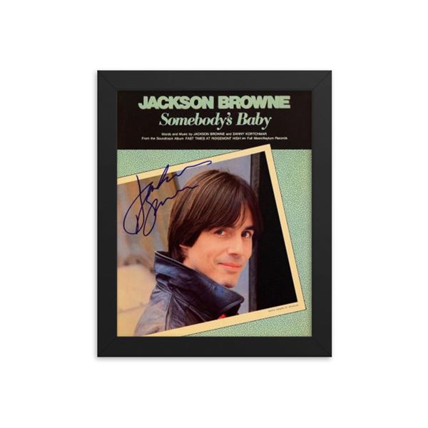 Jackson Browne signed sheet music framed reprint