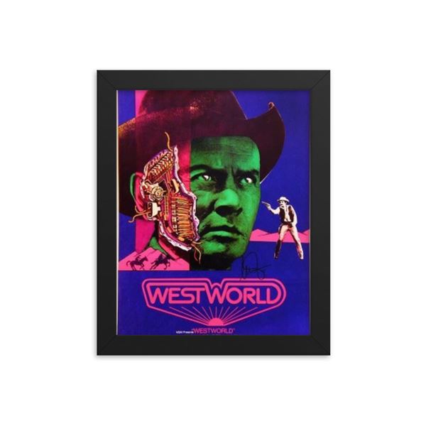 Yul Brynner "Westworld" signed poster REPRINT