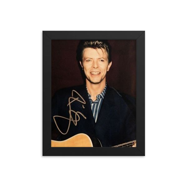 David Bowie signed photo framed reprint