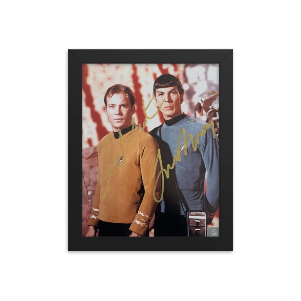 Star Trek cast Signed Photo Reprint framed reprint
