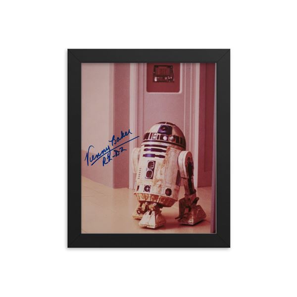 Kenny Baker Star Wars signed photo Framed Reprint