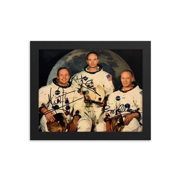 Apollo XI signed promo photo framed reprint