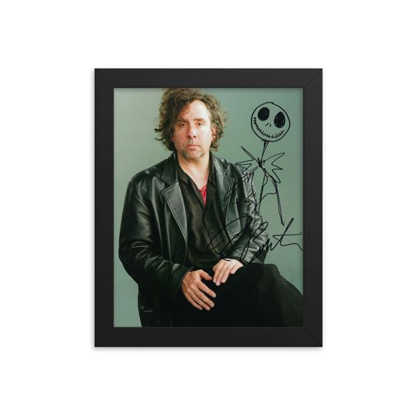 Tim Burton signed photo and sketch  framed reprint