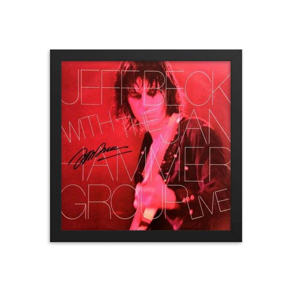 Jeff Beck signed album framed reprint