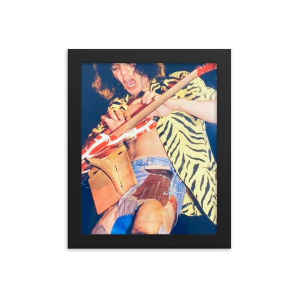 Eddie Van Halen signed photo Framed Reprint