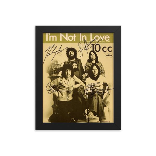10cc signed sheet music framed reprint