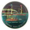 Image 1 : Silver $1 1991 w/ Privately Issued Enamel Enhancements. Vivid Colours and Gorgeous Detail Work!