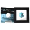 Image 2 : Barbados 2023 $5 Uranus 1 oz Pure Silver Spherical Colored Coin (Tax Exempt)