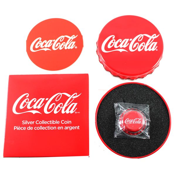 Fiji 2018 $1 Coca Cola Bottle Cap 6g .999 Fine Silver Coin (Tax Exempt)