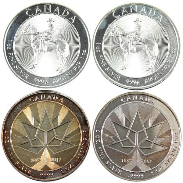 4x 1oz .999+ Fine Silver Rounds. 4pcs. (Tax Exempt) 