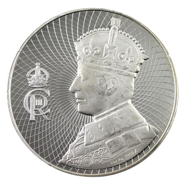 5oz Canadian Heritage Mint King Charles III Coronation Silver (Tax Exempt)