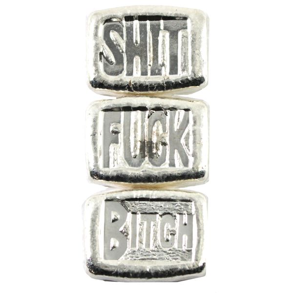 3x 1oz Beaver Bullion F*ck, Sh*t & B*tch Fine Silver Bars. 3pcs. (Tax Exempt)