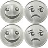 Image 1 : 4x 1oz Sad Face & Happy Face Emoji .999+ Fine Silver Rounds. 4pcs. (Tax Exempt) 