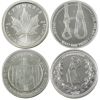 Image 2 : 4x Assorted 1oz .999 Fine Silver Rounds. 4pcs. (Tax Exempt)
