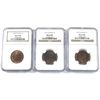Image 1 : 1-cent 1909, 1916 & 1919 NGC MS63 RB. 3pcs.